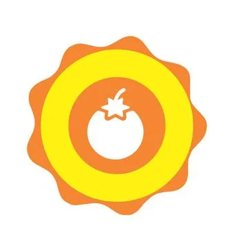 O initial organic fruit and vegetable logo Illustrazione stock