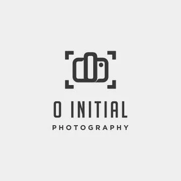 O initial photography logo template vector design Illustrazione stock