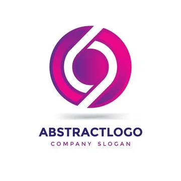 O Letter Creative Logo Design Vector with Vibrant Colorful Shapes.  number Illustrazione stock