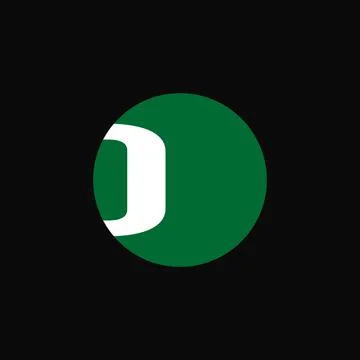 O letter iconic logo vector illustration. O flat logo in circle shape Stock Illustration