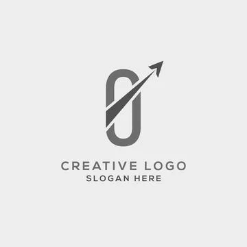 O letter initial incorporated with Arrow logo design vector illustration. Usa Stock Illustration