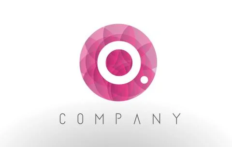 O Letter Logo Design with Circular Purple Pattern. Stock Illustration