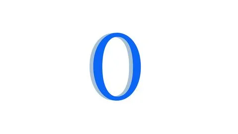 O letter logo loopable blue color white background Illustrazione stock