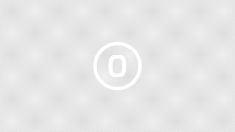 O letter logo loopable rotated animation white transparent alpha background Stock Footage 307007530