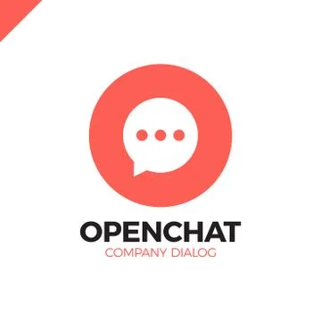 O letter logo, speech bubble negative space volume vector icon Stock Illustration