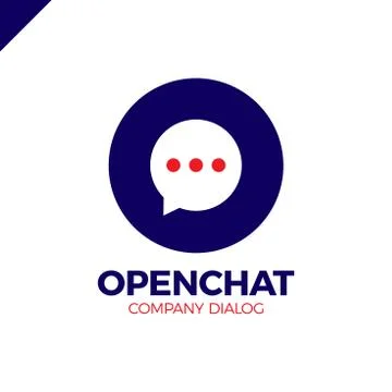 O letter logo, speech bubble negative space volume vector icon Stock Illustration
