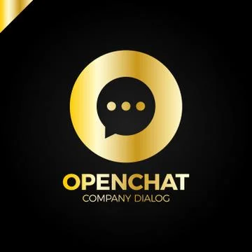 O letter logo, speech bubble negative space volume vector icon Stock Illustration
