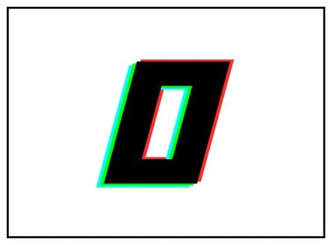 O letter logo, vector desing font .Dynamic, split-color, shadow of  number re Stock Illustration