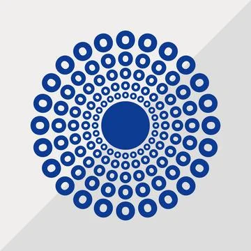 O letter patterns conceptual mandala vector illustration. O text textures Stock Illustration
