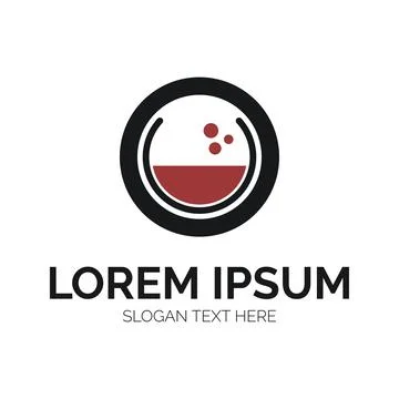 O Letter with Wine Logo Vector Design Stock Illustration
