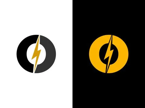 O logo energy vector for identity company. initial letter volt logo template Stock Illustration