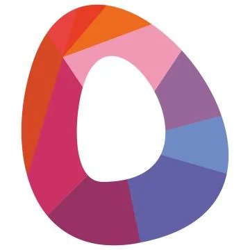 O vector low poly wrapping surface pastel alphabet letter Stock Illustration