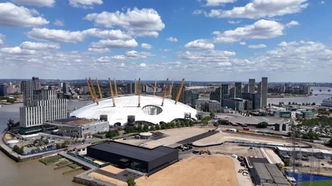 O2 Arena Aerial View Stock Footage 341319482