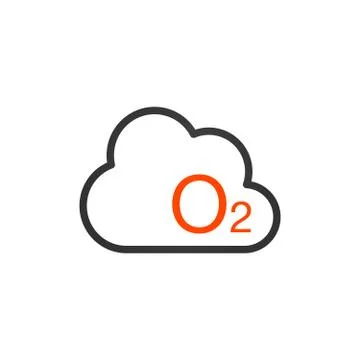 O2 icon - vector oxygen sign symbol. nature illustration isolated on white ba Stock Illustration
