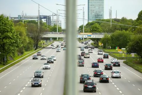 O2 skyscraper in Munich Stock Photos