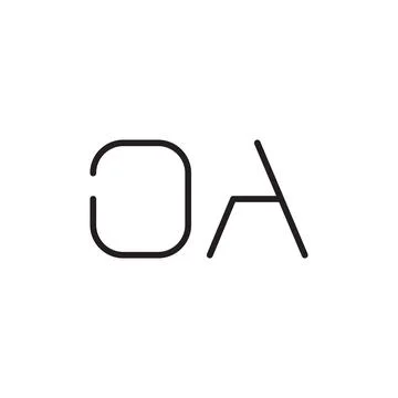 Oa initial letter vector logo icon 库存插图