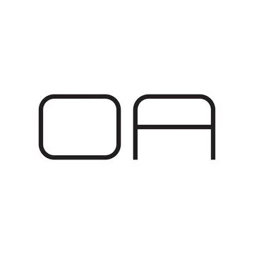 Oa initial letter vector logo icon Stock Illustration