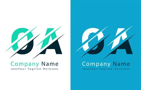 OA Letter Logo Vector Design Concept Elements Stock Illustration