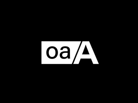 OAA Logo and Graphics design vector art, Icons isolated on black background Stock Illustration