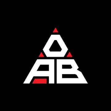 OAB triangle letter logo design with triangle shape. OAB triangle logo desi.. Stock Illustration