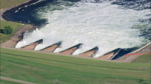 Oahe Dam Stock Footage 65436343