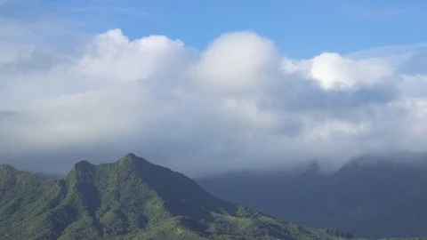Oahu Mountain Timelapse 4K Stock Footage 74311171