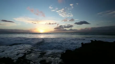 Oahu Sunset Hawaii Video stock 10855365
