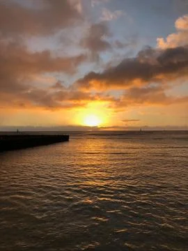 Oahu Sunset 写真素材