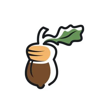 Oak acorn icon vector illustration design Stock Illustration