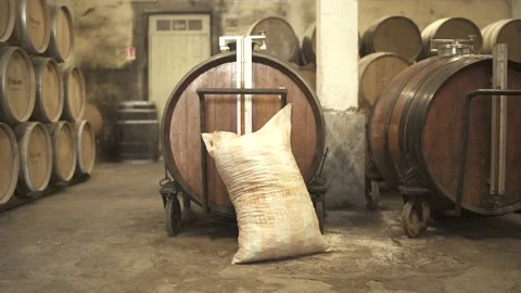 Oak Barrel of Spirits Stock-Footage 222003358
