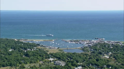 Oak Bluffs Harbour Stock Footage 65421927