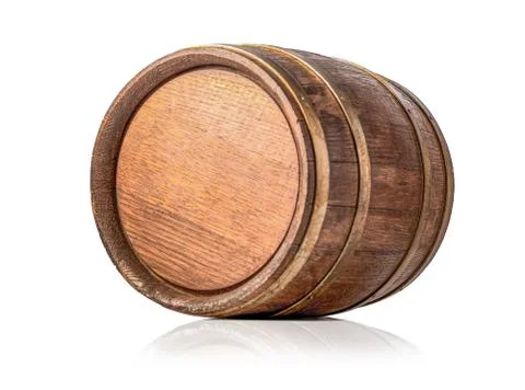 Oak cask isolated Stock Photos