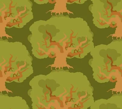 Oak forest seamless pattern. large old wood texture Illustrazione stock
