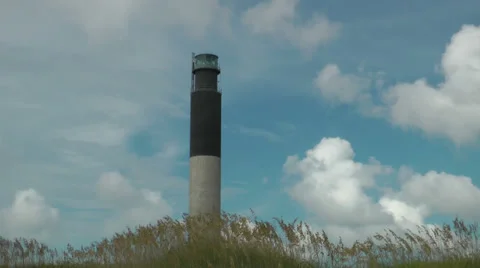 Oak Island Lighthouse Video stock 36987556