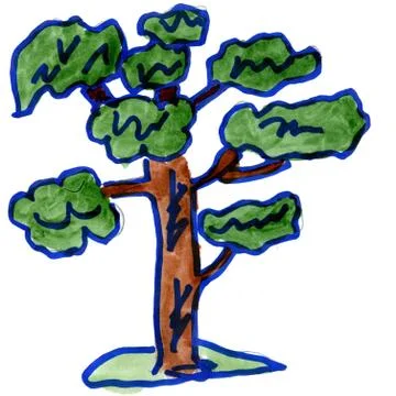 Oak is isolated on a white background Stock Illustration