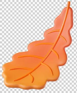 Oak Leaf in bright orange Stock Illustration