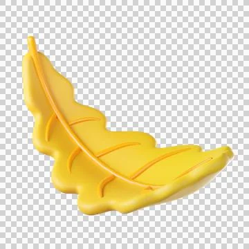 Oak Leaf in bright orange Stock Illustration