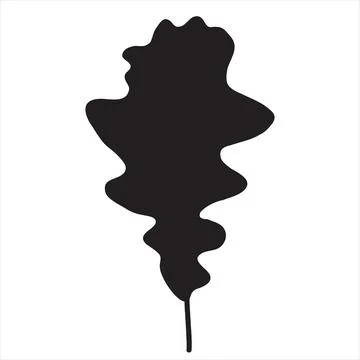 Oak leaf in the doodle style Stock Illustration