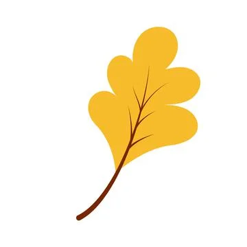 Oak leaf in hand drawn style Stock Illustration