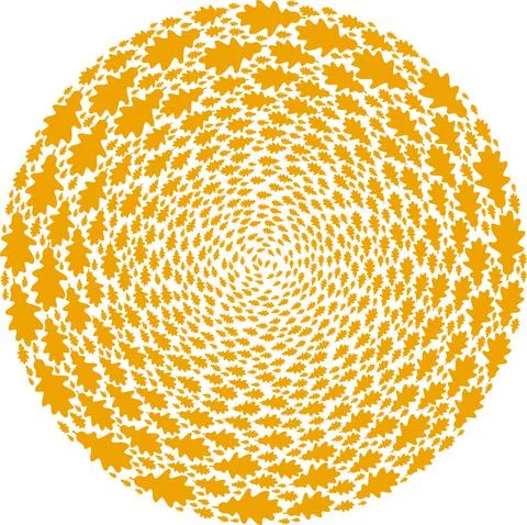 Oak Leaf Icon Exploding Spheric Globula Collage Stock Illustration