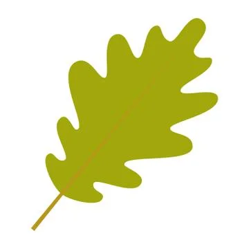 Oak leaf icon, flat style Ilustración de archivo