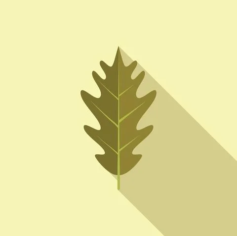 Oak leaf icon flat vector. Autumn fall 스톡 일러스트