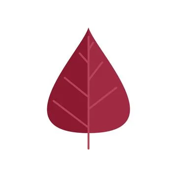 Oak leaf icon flat vector. Autumn tree Illustrazione stock