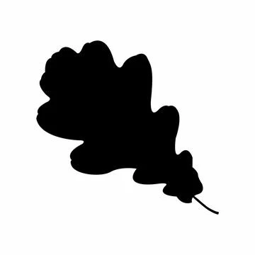 Oak leaf icon isolated on the white background. Stock Illustration