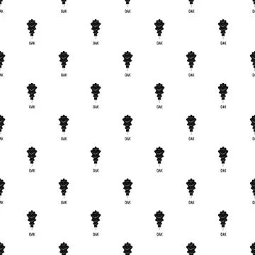 Oak leaf pattern seamless Stock Illustration