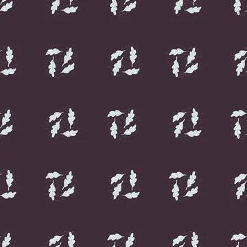 Oak leaf seamless pattern. Plant background. Stock Illustration