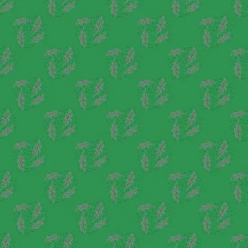 Oak leaf seamless pattern. Plant background. Stock Illustration