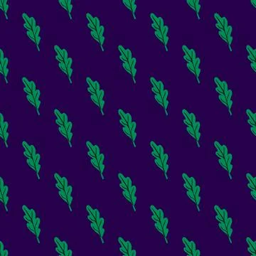 Oak leaf seamless pattern. Plant background. Stock Illustration