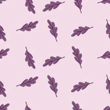 Oak leaf seamless pattern. Plant background. Stock Illustration