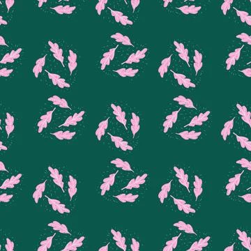 Oak leaf seamless pattern. Plant background. Stockillustratie